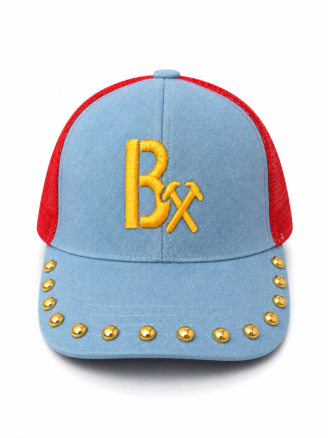 BX 3D EMBROIDERED DENIM TRUCKER HAT  Rep the BX.