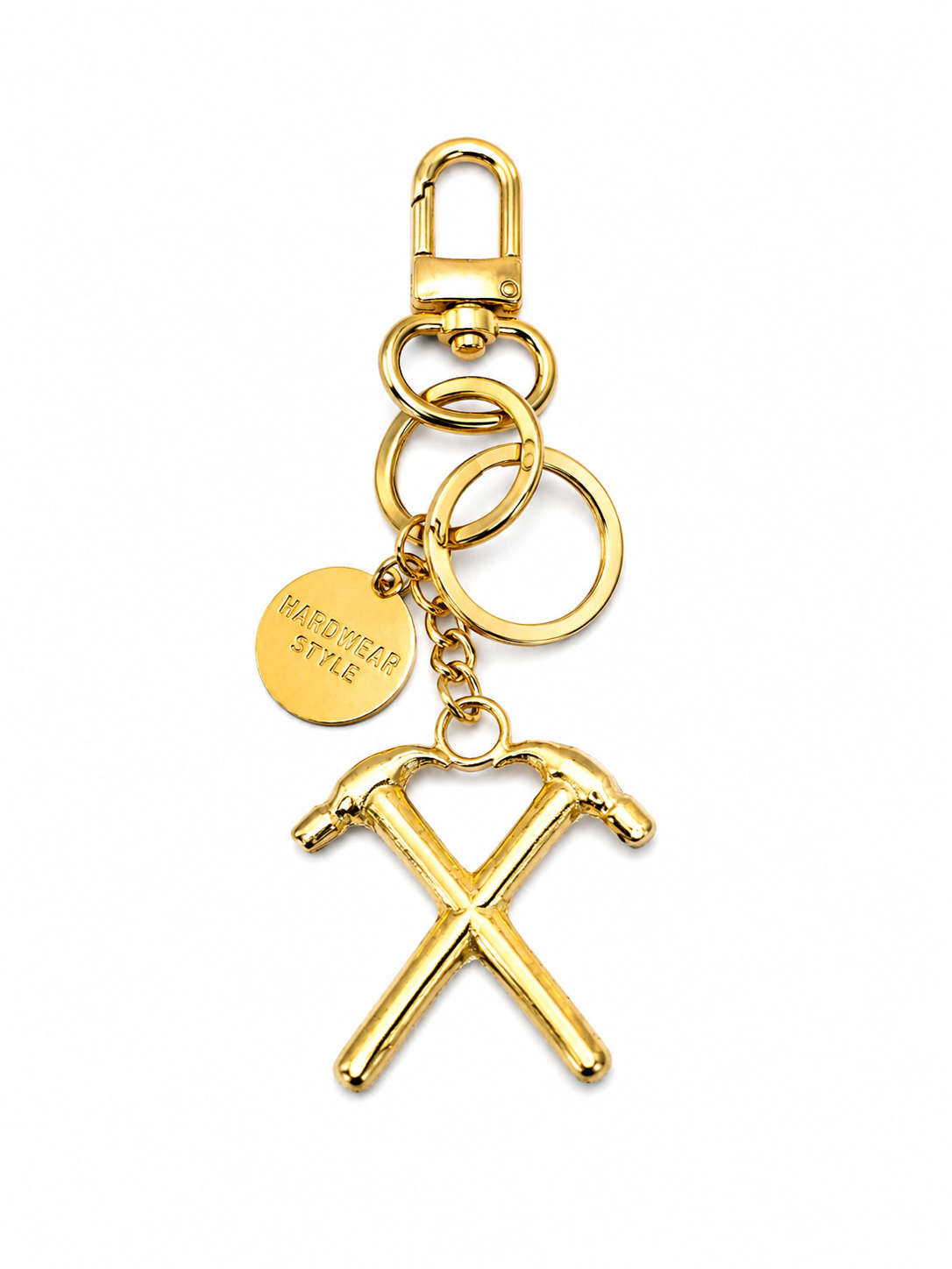 Double Hammer Metal Keychain / Bag Charm