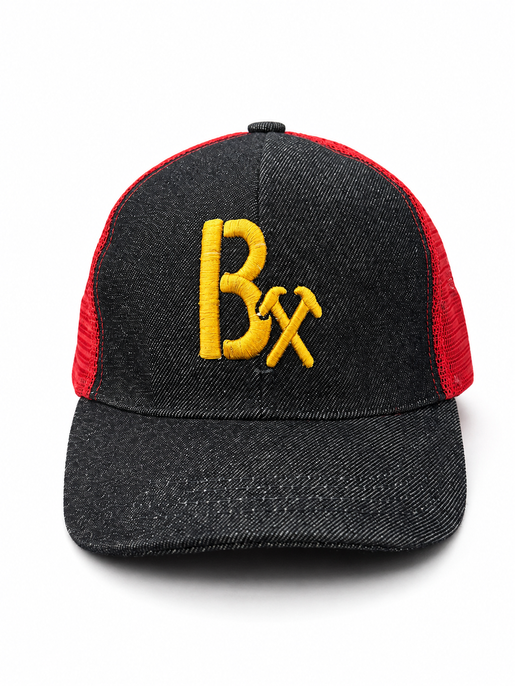 BX 3D EMBROIDERED DENIM TRUCKER HAT  Rep the BX.