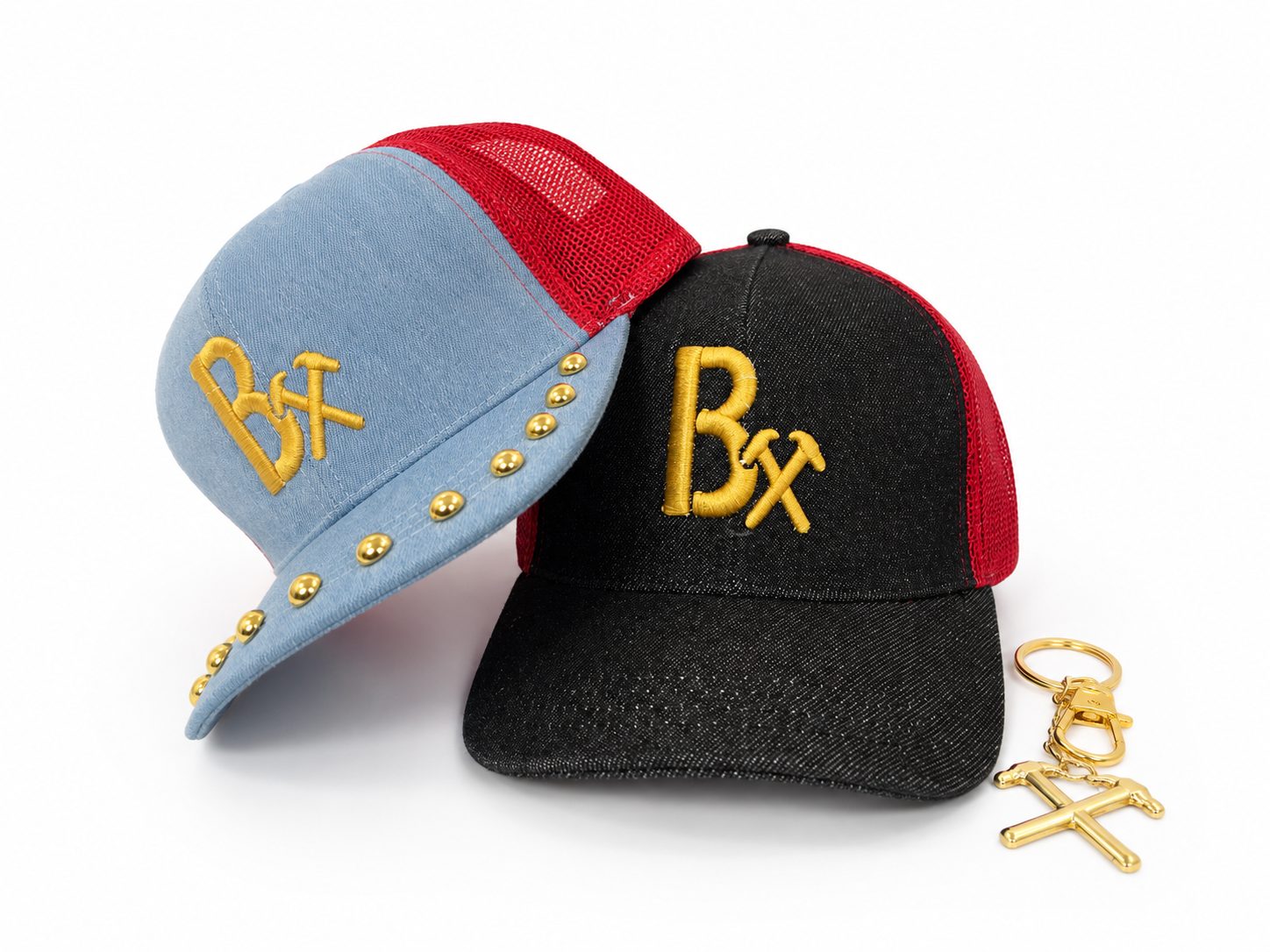 BX 3D EMBROIDERED DENIM TRUCKER HAT  Rep the BX.